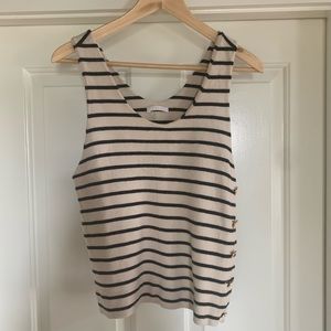 Chloe striped knit tank top, women, small